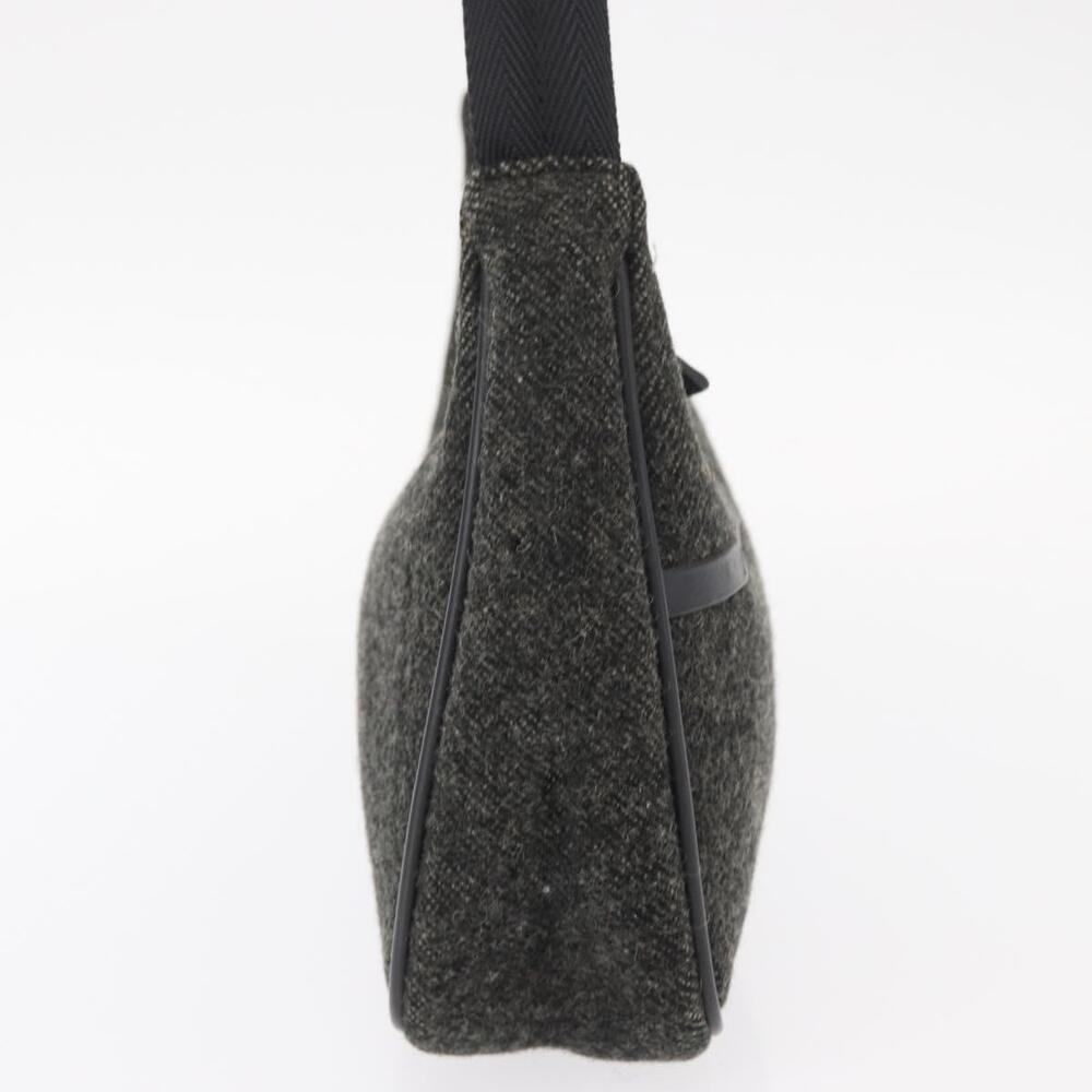 PRADA Sports Hand Bag Wool Gray Silver Auth 155944 - Picture 6 of 16